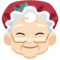 Mrs. Claus - Light emoji on Facebook